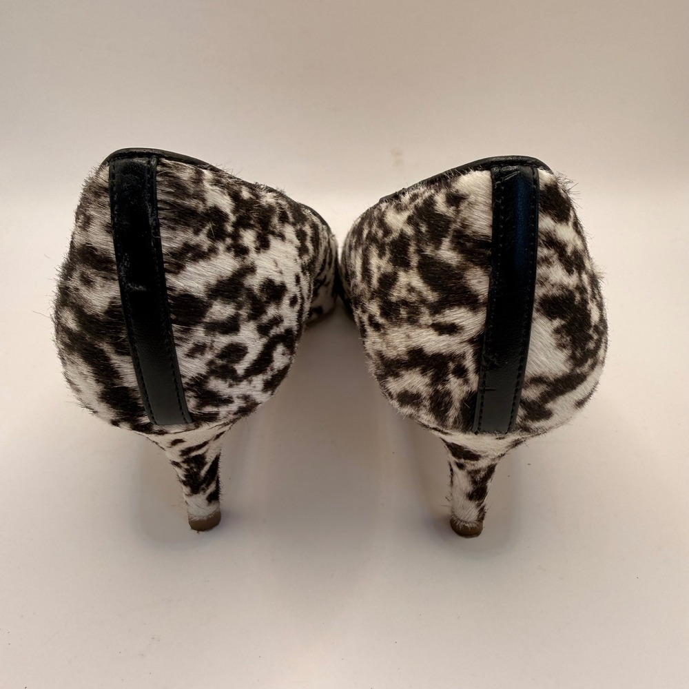 J.Crew Collection Made in Italy Calf Hair Animal Print Kitten Heel Pumps Size 7 - Picture 6 of 9